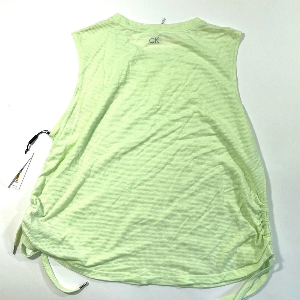 CK Calvin Klein Performance Ruched Tank Top Green Size 3X - Picture 2 of 7